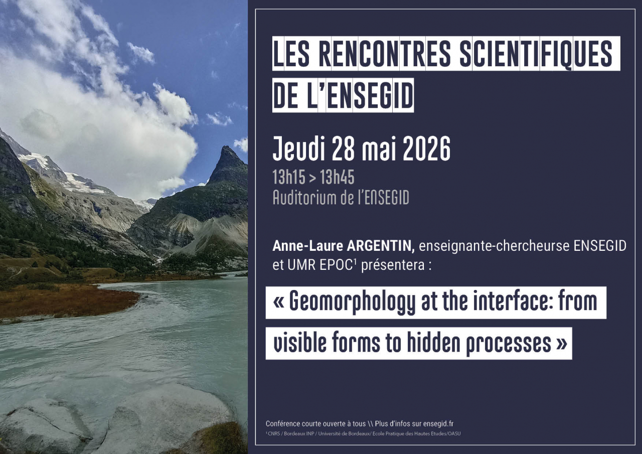 Rencontres Scientifiques de l'ENSEGID : Anne-Laure Argentin