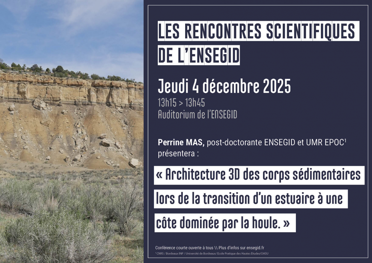 Rencontres Scientifiques de l'ENSEGID : Perrine Mas