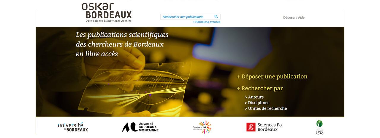 OSKAR Bordeaux : pour un accès libre aux publications scientifiques OSKAR Bordeaux : pour un accès libre aux publications scientifiques